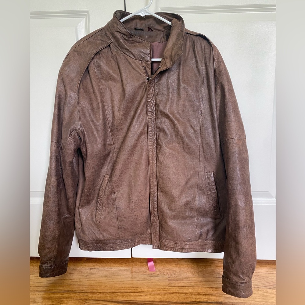 Vintage brown leather jacket